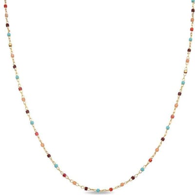 Luxenter Multicolour Hydrothermale Kwarts collier afgewerkt in 18K geelgoud - Nespo