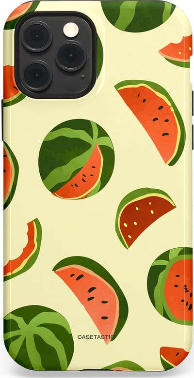 Casetastic Hoesje Geschikt voor Apple iPhone 12/12 Pro Magsafe - Stijlvolle Beschermende Duo-layer Case - Watermeloen Festijn