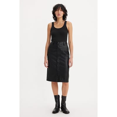 Levi's Faux Leather Skirt Black Size: W25 | Leather Skirts Outlet | Dames | Zwart