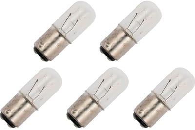 Signaallamp Ba15d 60V 5W - 83 mAh - 5 stuks - T16 Gloeilamp Ø16mm - 45mm - 2500K - Dimbaar
