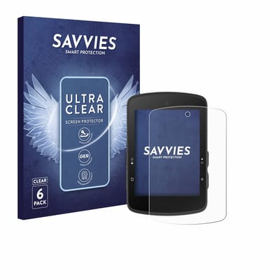 Savvies - Screenprotector voor Bryton Rider S510 - Folie Beschermfolie transparant 6 Stuks
