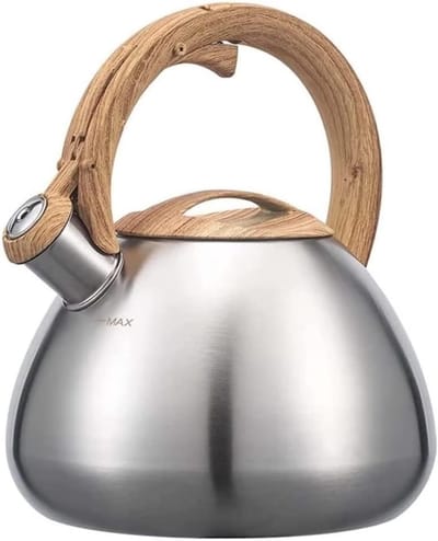 Waterkoker RVS - Theepot Ketel - Koken op fornuis - Hoorbare fluittoon - 2.5 Liter - Zilver