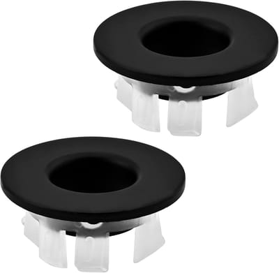 Overloop Covers - Wastafel Trim - Keuken Badkamer - Eenvoudige Installatie - 22 mm Diameter - Zwarte Toon