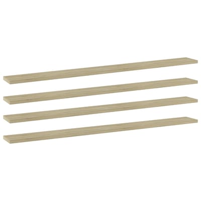vidaXL - Wandschappen - 4 - st - 100x10x1,5 - cm - spaanplaat - sonoma - eikenkleurig