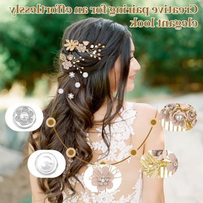 Elegante Haarspeldjes Set voor Bruidskapsels, Parel Haaraccessoires met 12 Parelmoeren, Perfect voor Bruiden en Bruidsmeisjes tijdens de Trouwerij