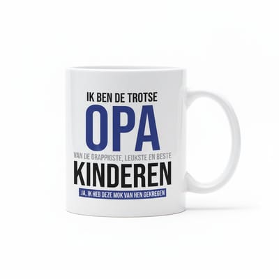 Trotse Opa Mok – Beste Opa Ooit Tekst Koffiemok – 330 ml Keramische Mok