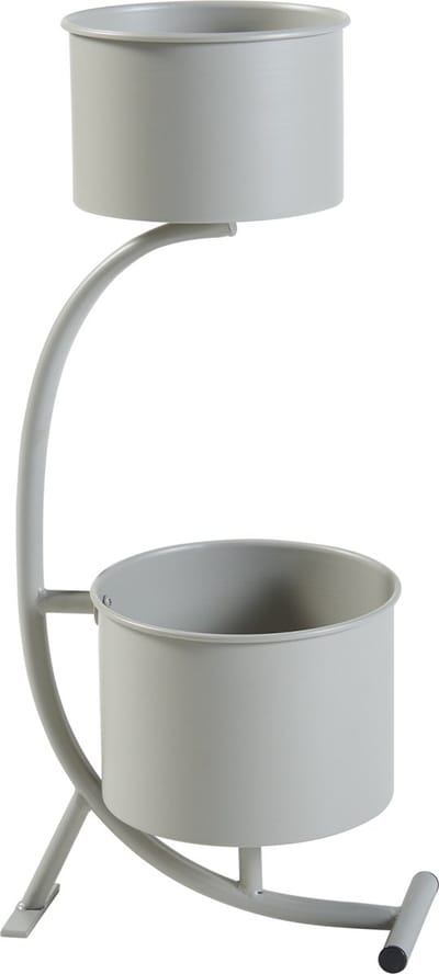 Plantenstandaard Almelo 63x29x21 cm metaal lichtgrijs [en.casa]