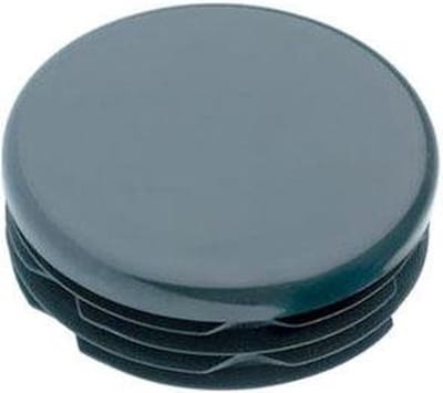 FLE - Inslagdop/meubeldop zwart rond Ø 1,6 cm en hoogte 0,4 cm van kunststof - 8 stuks