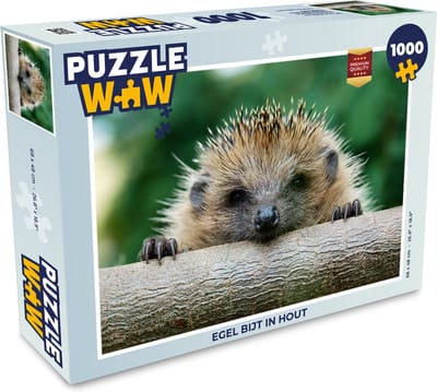 Puzzel Egel bijt in hout - Legpuzzel - Puzzel 1000 stukjes volwassenen