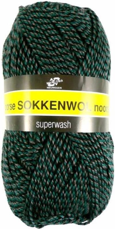 Scheepjes Noorse Wol Markoma 100g - 6847 Groen/Zwart