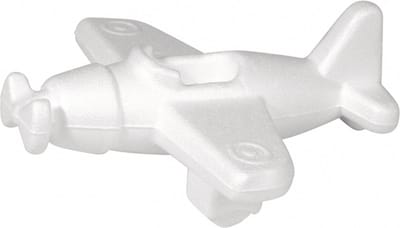 Piepschuim vliegtuig - 16 cm - styropor vorm/figuur - hobby - knutselen - Hobby knutselen artikelen voor piloten/stewardessen/kinderen
