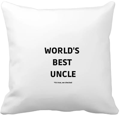 Akyol - world's best uncle it's true we checked Kussen hoes - Oom - werelds beste oom - verjaardag - cadeautje voor oom - oom artikelen - kado - geschenk - 40 bij 40 cm