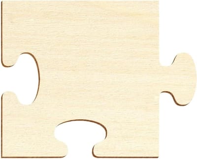 Houten Puzzelstukken - Decoratie Hout Knutsel Hout - Decoreren en Knutselen - Gelaserd en Uitbreidbaar - 15 x 15 cm
