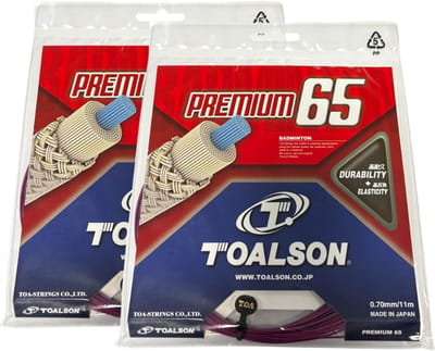 Snaren Badminton Toalson Premium 65 Paars Set van 2