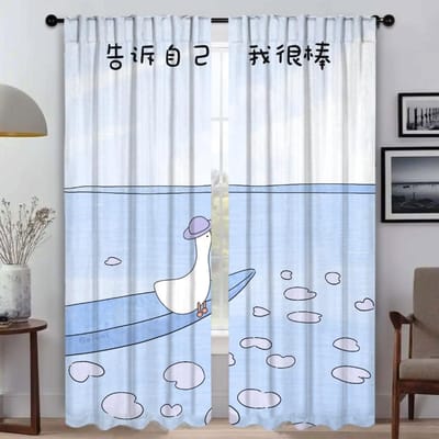 Keukengordijnen voor Slaapkamer Warme Vrolijke Kleine Dingen Raamgordijn voor Kamer 2 Panelen Shades Halloween Decoratie Scheidingswand Thuis W50xH70cmx2pcs-CL
