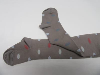 noukie's panty, collant , taupe met stippen 6-12 maand