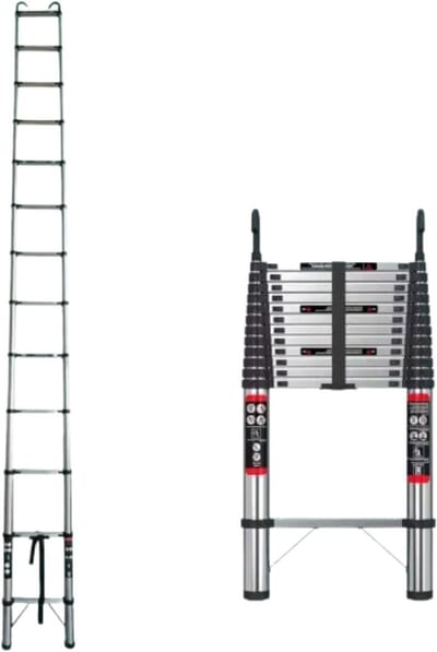 Telescopische Ladder Avanto - Roestvrijstalen Vouwladder - Draagbare Uitschuifbare Loft Ladder - Max. Belasting 150kg/330lb - EN131