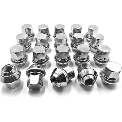 20Pièces Écrous de Roue en Alliage M12 X 1.5 19MM Boulon Goujon de Roue Remplacement pour F ord F ocus MK1 MK2 MK3 S T R S