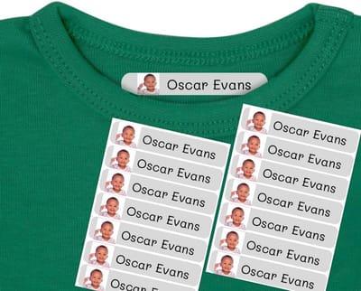 50 Gepersonaliseerde Kledinglabels Strijken - Naambadges met Foto of Afbeelding Opdruk