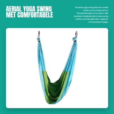 Dailygoods- Yoga Swing Comfortabel - Aerial Yoga Hangmat - Schommelstoel - Instelbare Hoogte - Ondersteuning - Huidvriendelijk Materiaal
