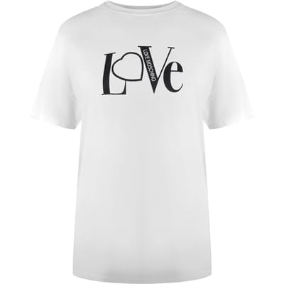 Love Moschino Love Logo Wit T-shirt