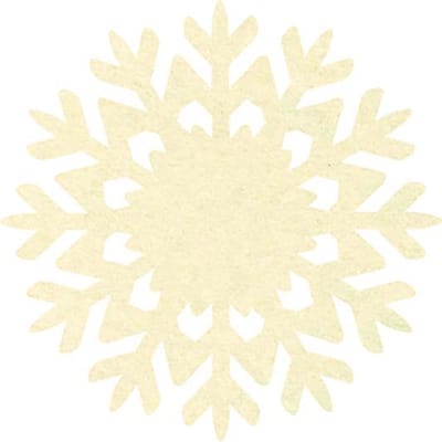 Sneeuwvlok vilt onderzetters - Creme - 6 stuks - ø 10 cm - Kerst onderzetter - Tafeldecoratie - Glas onderzetter - Cadeau - Woondecoratie - Tafelbescherming - Onderzetters voor glazen - Keukenbenodigdheden - Woonaccessoires - Tafelaccessoires