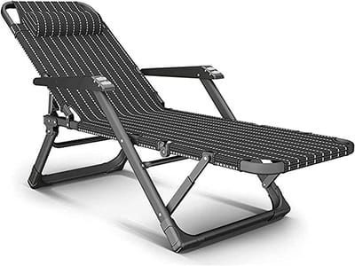 Opvouwbare ligstoel - Zonnebed Fauteuil - Tuin en strand - Lichtgewicht en opvouwbaar - 178 x 67 cm - Gestreept
