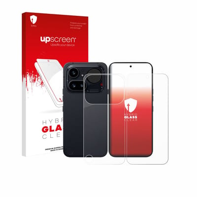 upscreen - Screenprotector voor Nothing Phone (4a) Pro (Voor+Achter) - Folie Beschermfolie Beschermglas transparant