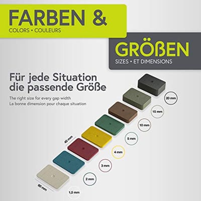 Onderlegplaatjes 60 x 40 mm, Set van 160 Stuks met Verschillende Dikte, Afstandhouders voor Professionele Montage