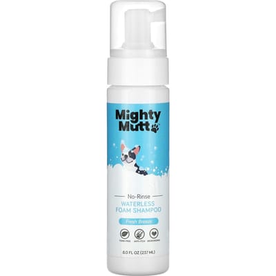 Mighty Mutt, Shampoing Mousse Sans Eau, Chien, Brise Fraîche, 8 fl oz (237ml) blue