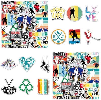 Dailygoods- IJshockeystickers 100 stuks - Zelfklevend