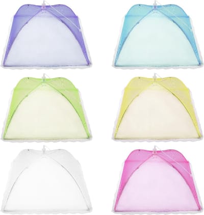 Food Cover / Anti-vliegenkap - Multicolor - Kunststof - 30 x 30 cm - Assorti - Kamperen - Zomer - Ant-insectenkap