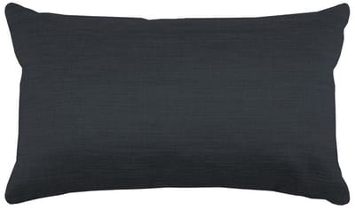 Stof Textile sierkussen Bea - antraciet - 30 x 50 cm - bank kussens - zitkussens - binnen/buiten - polyester