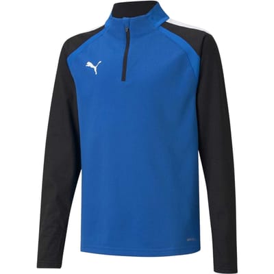 Puma TeamLIGA fleecejack met kwartrits voor kinderen (Blauw)