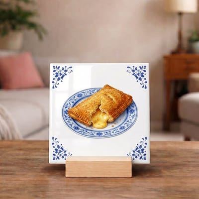 Delftsblauw Tegeltje 11x11 Kaassoufflé – Keuken Decoratie Cadeau