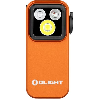Olight Oclip Pro S Oranje Zaklamp 600 Lumen Met UV En RGB Licht