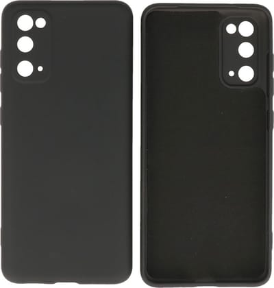 Hoesje Geschikt voor Samsung Galaxy S20 - Backcover Telefoonhoesje - Zwart