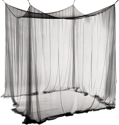 Klamboe 2 persoons-klamboe 1 persoons-klamboe tent-Fijnmazige muggennet - geschikt voor tweepersoons- of eenpersoonsbedden -zwart - 210 x 190 x 240 cm