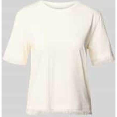 T-shirt van linnen met franjes