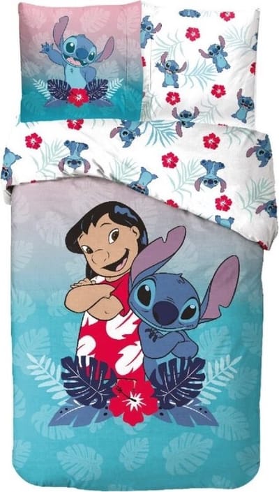 Disney - Lilo & Stitch - Dekbedovertrek - 140x200 Cm - 100% Katoen - Eenpersoons