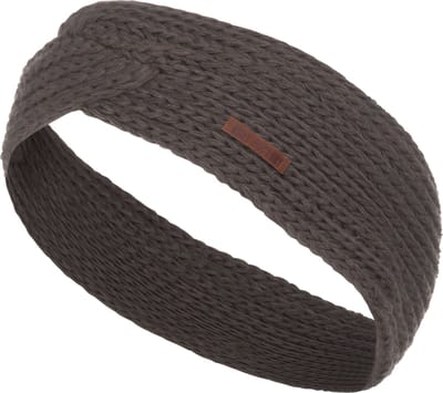 Knit Factory Joy Gebreide Dames Hoofdband - Haarband - Oorwarmers dames - Hoofdwarmer vrouwen - Hoofdband winter - Taupe - Bruin - One Size