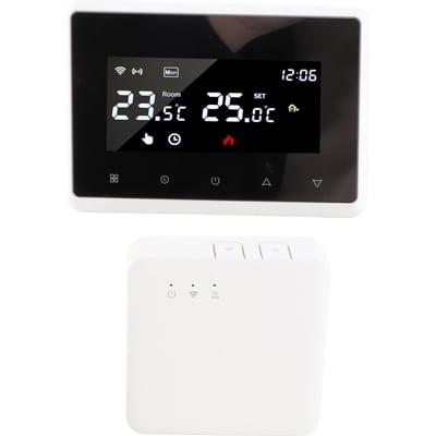 WiFi slimme thermostaat afstandsbediening wandgemonteerde temperatuurregelaar voor thuisverwarming met ketel black