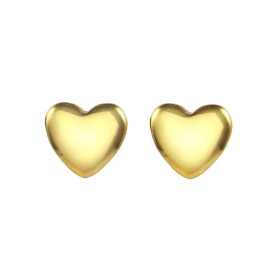 Plux Fashion Hartje Steker Oorbellen - Goud - 10mm - Stainless Steel - Dames - Sieraden - Gouden Oorbellen - Steker Oorbellen - HipHop Oorbellen - Sieraden Cadeau - Luxe Style - Duurzame Kwaliteit - Valentijn