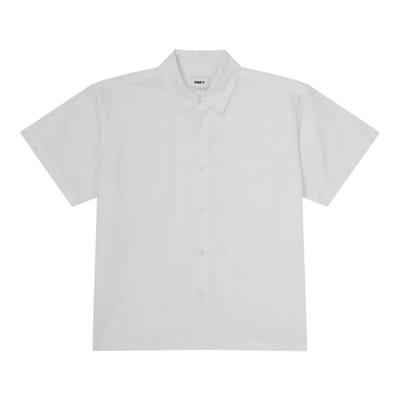 Overhemd Obey draad geweven ss - wit