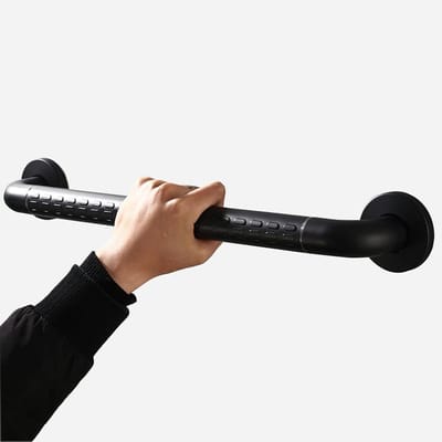 Badkamer handgreep - Veiligheidshandgreep douche - Ondersteuning bij staan - Antislip geribbeld patroon - 48 cm - Natuurlijk