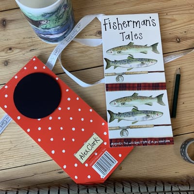 Alex Clark Magnetic Notepad or To-Do list ~ Magnetisch Notitieblok Vissen 'Fisherman's Tales'