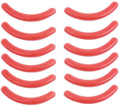 Dailygoody - Dames Verwisselbare Wimpers Krulspelden - Flexibel en Comfortabel - Rood - Ideaal voor Wimperkrullers - 12 Stuks - Perfect voor Elke Gele..
