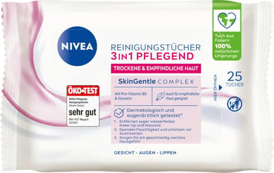 NIVEA Verzachtende Reinigingsdoekjes 3in1 25 Stuks