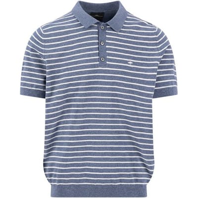 Fynch-Hatton Polo Striped Cotton Linnen Horizon / male