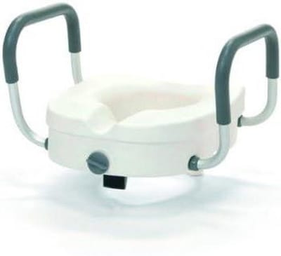 Toiletverhoger met armleuningen - Verhoogde toiletbril - Meer zelfstandigheid - Biedt stabiliteit - 12 cm verhoging - Wit